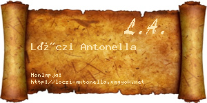 Lóczi Antonella névjegykártya